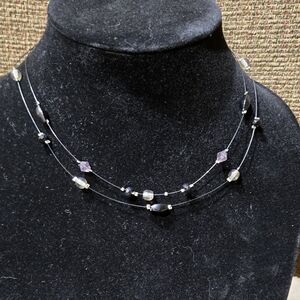 Maurices Elegant Black and Purple Necklace